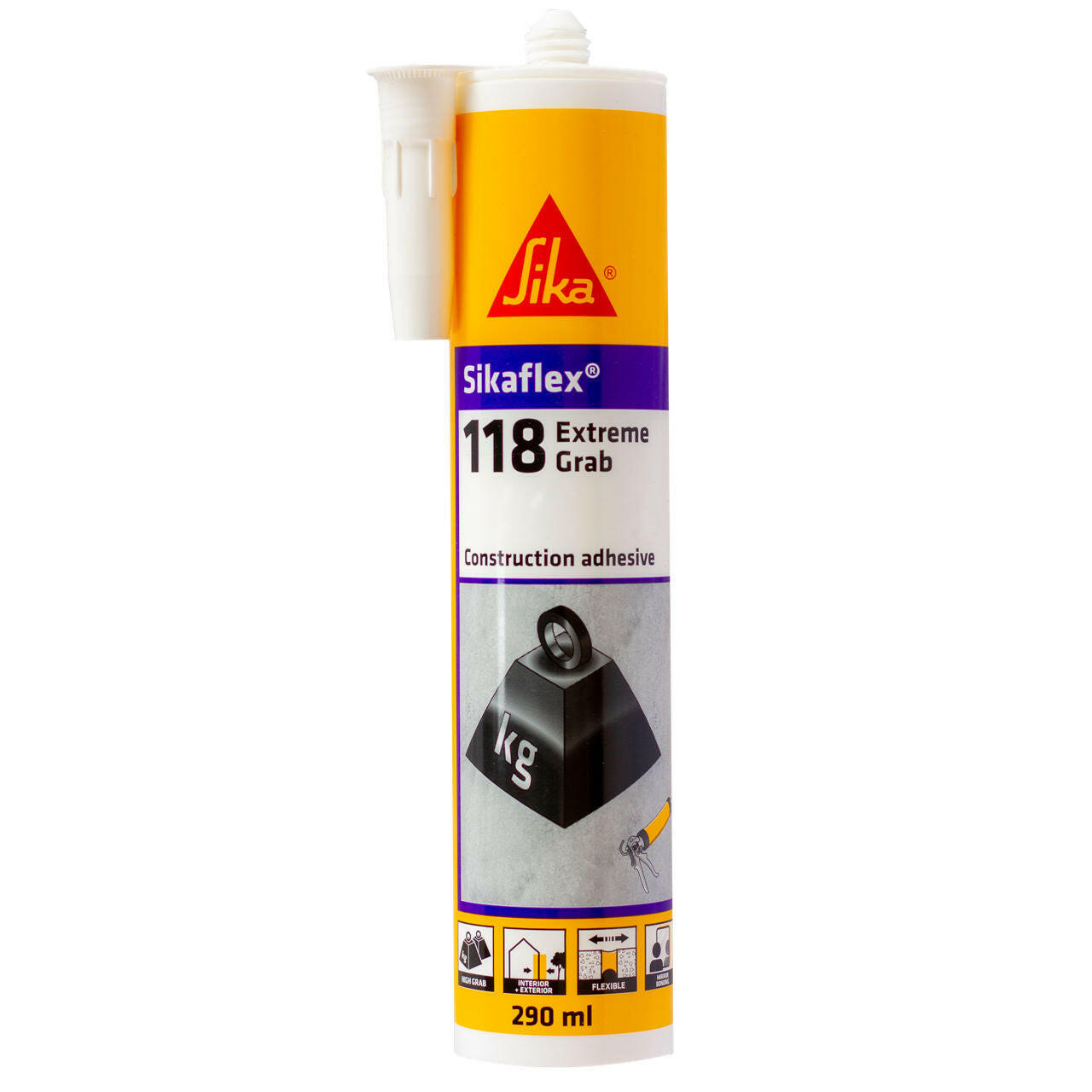 Sikaflex-118 Extreme Grab – High-Strength Construction Adhesive.