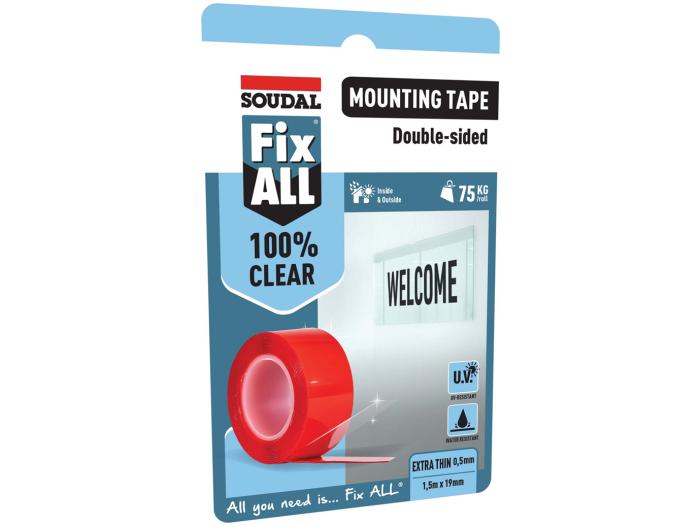 Soudal Fix All Mounting Tape Extra Thin 0.5mm