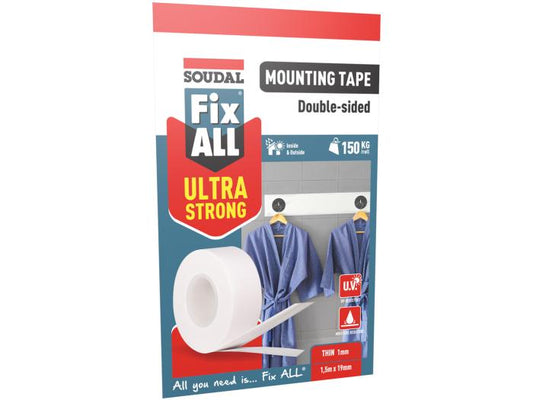 Soudal Fix All Mounting Tape Thin 1mm